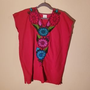Mexican Embroidered Top Large